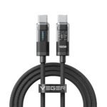 VEGER CC16 - 100W USB-C to USB-C Premium Fast Charging Cable (1.5m/5ft) with Smart LED Logo