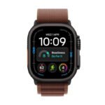 Watch Apple Watch Ultra 4 (2026) 5G 49mm  Black Titanium Case with Burgundy Alpine Loop M - Black